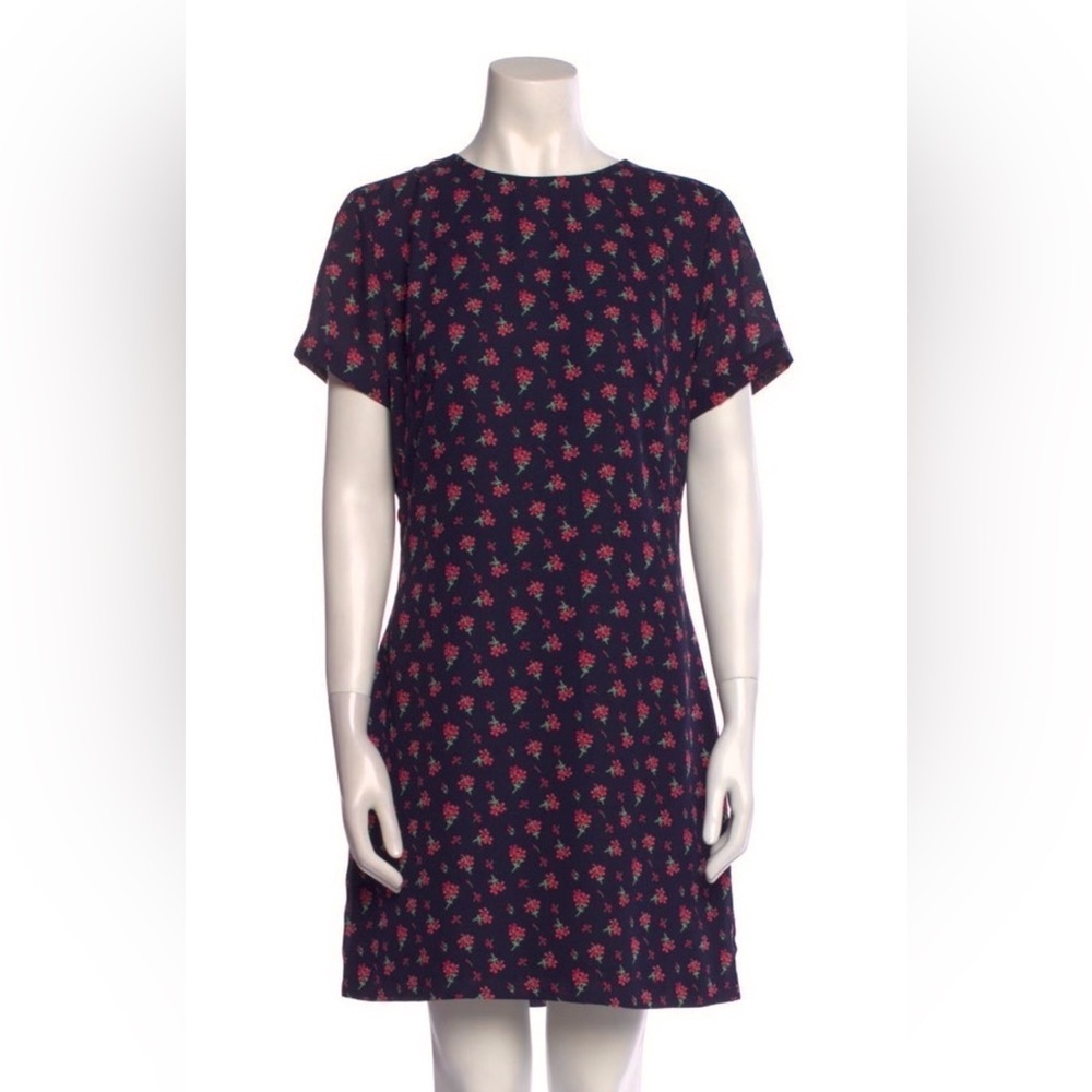 EUC! Barney’s New York Floral Print Navy Dress, sz M